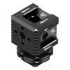 Ubxvamm Aluminum Triple Cold Shoe Mount Bracket for Camera Flashes, Microphones and Light Accessories view 3