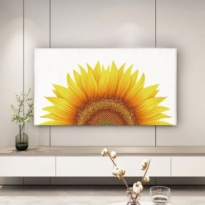 TV Covers 32-85 Inches Tv Screen Cover Universal All-inclusive Elastic LCD LED TV Dustproof Sun Protection Modern Simple Hanging TV Display Protectors Home Art Decoration Cover-White-1||69-75 inch