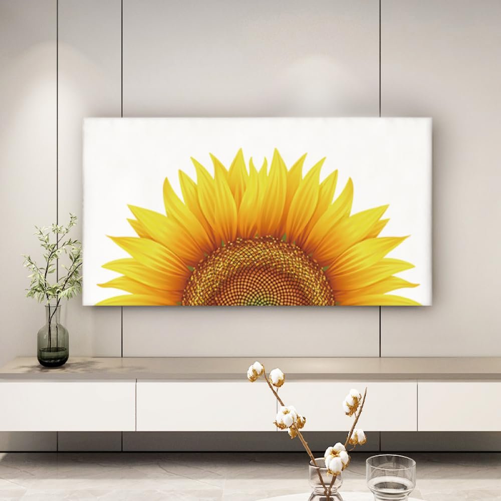 TV Covers 32-85 Inches Tv Screen Cover Universal All-inclusive Elastic LCD LED TV Dustproof Sun Protection Modern Simple Hanging TV Display Protectors Home Art Decoration Cover-White-1||69-75 inch