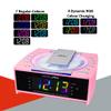 HANNLOMAX HX-336CD CD Player with Alarm Clock Radio, 1.2" RGB LED Display, Bluetooth, Digital Clock with Dual Alarm, Aux-in, AC Operation only. (Pink) view 3