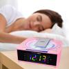 HANNLOMAX HX-336CD CD Player with Alarm Clock Radio, 1.2" RGB LED Display, Bluetooth, Digital Clock with Dual Alarm, Aux-in, AC Operation only. (Pink) view 4