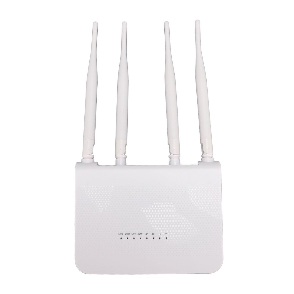 4G LTE Router, Unlocked Hotspot Router with SIM Card Slot, Supports 20-30m, 32 Devices, 150mbps Download, 50mbps Upload, 300mbps Transfer (US Plug)
