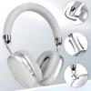 BEVCEFCC Over Ear Bluetooth Headphones, Foldable Headphones Wireless, Comfortable Fit, Foldable Lightweight Headset, Bluetooth Headphones with Microphone for Phone PC Travel (Silver) view 1