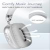 BEVCEFCC Over Ear Bluetooth Headphones, Foldable Headphones Wireless, Comfortable Fit, Foldable Lightweight Headset, Bluetooth Headphones with Microphone for Phone PC Travel (Silver) view 4