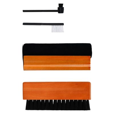 Ubxvamm Soft Antistatic Record Brush for Record Cleaner with Solid Wood Handle Needle Cleaner Brush Tool 3pcs/4pcs