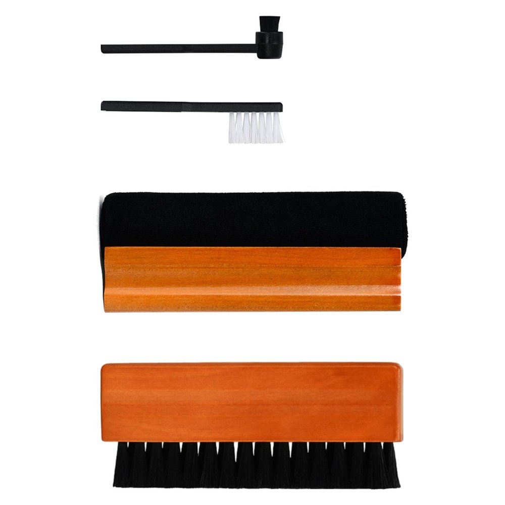 Ubxvamm Soft Antistatic Record Brush for Record Cleaner with Solid Wood Handle Needle Cleaner Brush Tool 3pcs/4pcs