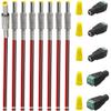8PCS 5A DC Power Cable Jack Plug Adapter Male Connector 5.5mm x 2.1mm Barrel Socket with 18AWG Wire for CCTV Security Camera DVR DIY Toys 5PCS 12V DC Female Connector Plug Wiring Cap view 1