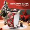 Christmas Sport Band Compatible with Fitbit Versa 4 Bands/Versa 3 Bands & Sense 2/Sense Bands for Women Men, Soft Strap Accessories for Fitbit Sense/Sense 2/Versa 4/Versa 3 Watch,Plaid Snowflakes view 2