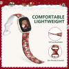 Christmas Sport Band Compatible with Fitbit Versa 4 Bands/Versa 3 Bands & Sense 2/Sense Bands for Women Men, Soft Strap Accessories for Fitbit Sense/Sense 2/Versa 4/Versa 3 Watch,Plaid Snowflakes view 3