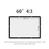 Double Sided Projector Screen Foldable Projection Screen 60" 72" 84" 100" 120" HD Movie Projector Screen for Theater Outdoor Indoor, Anti-Crease(60in4:3) view 2