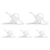 HARFINGTON 5pcs Headphone Wire Clips 0.94" Length Small Headset Cable Clamp 360 Degree Rotate Earphone Cable Clothing Clip Earpiece Clamp Microphone Cord Hooks for Round and Flat Wire, White view 1