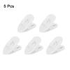 HARFINGTON 5pcs Headphone Wire Clips 0.94" Length Small Headset Cable Clamp 360 Degree Rotate Earphone Cable Clothing Clip Earpiece Clamp Microphone Cord Hooks for Round and Flat Wire, White view 3