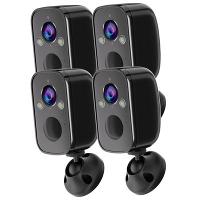 RICHCHO 4PC 2K Wireless Security Camera, Outdoor/Indoor, Full-Color Night Vision, 130 Angle, AI Motion Detect, 2-Way Audio, Cloud/SD, Weatherproof, Alexa Compatible
