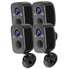 RICHCHO 4PC 2K Wireless Security Camera, Outdoor/Indoor, Full-Color Night Vision, 130 Angle, AI Motion Detect, 2-Way Audio, Cloud/SD, Weatherproof, Alexa Compatible view 1