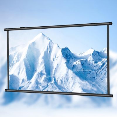SXKJQER 40" 50" 60" 72" Manual Pull-Down Projector Screen Home Theater Projector Screen HD Retractable Movie Screen Manual Pull Down Projection Screen for Home Office(16:9,40")