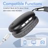 BEVCEFCC Over Ear Bluetooth Headphones, Foldable Headphones Wireless, Comfortable Fit, Foldable Lightweight Headset, Bluetooth Headphones with Microphone for Phone PC Travel (Black) view 2