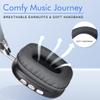 BEVCEFCC Over Ear Bluetooth Headphones, Foldable Headphones Wireless, Comfortable Fit, Foldable Lightweight Headset, Bluetooth Headphones with Microphone for Phone PC Travel (Black) view 3
