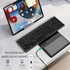 Foldable Keyboard, Tri-Fold Portable Wireless Bt Keyboard with Touchpad Travel Pocket Keyboard Multi Devices Tablet Phone Computer External Universal Keyboard view 4