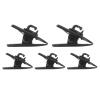 HARFINGTON 5pcs Headphone Wire Clips 0.94" Length Small Headset Cable Clamp 360 Degree Rotate Earphone Cable Clothing Clip Earpiece Clamp Microphone Cord Hooks for Round and Flat Wire, Black view 1