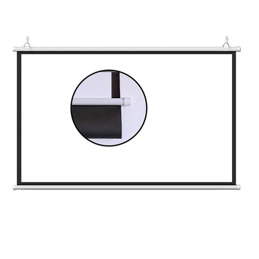 30in 40in 50in 60in 72in Projector Screen, Portable 16:9/4:3 4K HD Indoor Outdoor Projection Screen Manual Pull Down, Movie Screen for Indoor Outdoor Home Theater Backyard Cinema(16:9,30in)