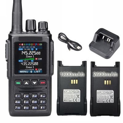 Dual Band DMR Handheld Mobile Two-Way Radio AT-D168UV, VHF/UHF Digital/Analog TRANSCEIVER, APRS-10K Talk Groups and 500K Digital Contacts 2 Batteries for Team Work