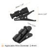 HARFINGTON 4pcs Headphone Wire Clips 1.42" Length Small Headset Cable Clamp Earphone Earplugs Cable Clothing Clip Earpiece Clamp Microphone Cord Hooks for 2-4mm Dia Round Wire, Black view 2