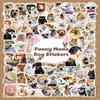 100 Pcs Funny Meme Stickers - Holographic Sparkly Cute Dog Stickers for Water Bottles, Laptops - Vinyl Waterproof, Puppy Pet Sticker - Dog Theme Party Supplies, Gifts for Kids Teens Adults view 1