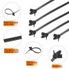 HARFINGTON 100pcs Push Mount Cable Zip Tie 4.7" x 0.19" Nylon Self Locking Cable Strap Arrow Style Heavy Duty Snap in Cable Zip Ties for Household Electronic Auto Industry view 4