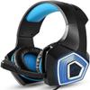 HOUDISAM Noise Canceling Overhead Headphones with Mic for Phone-Call and Gaming(Blue) view 1