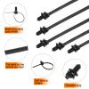 HARFINGTON 160Pcs Push Mount Cable Zip Tie 8 Size Nylon Self Locking Cable Strap Thread Style 0.22" Heavy Duct Snap in Cable Zip Ties for Household Electronic Auto Industry view 4