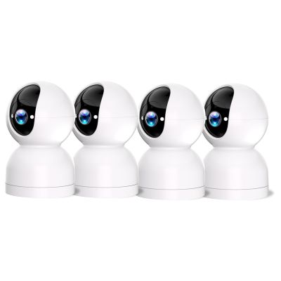 RICHCHO 4-Pack 2K WiFi Security Camera for Baby Monitoring, Pan/Tilt Indoor Home Camera with Motion Detection & Tracking, 2-Way Audio, Color Night Vision, 24/7 Cloud & SD Storage, Alexa Compatible