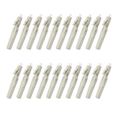 fyboptwu - 20 PCS LC Mutilmode Fiber Optic Quick Assembly Connector Fiber Optic Fast Connectors 50/125 Mechanical Connectors Adapter for 0.9/2.0/3.0/2.0 * 3.0mm Multimode Fiber Cable