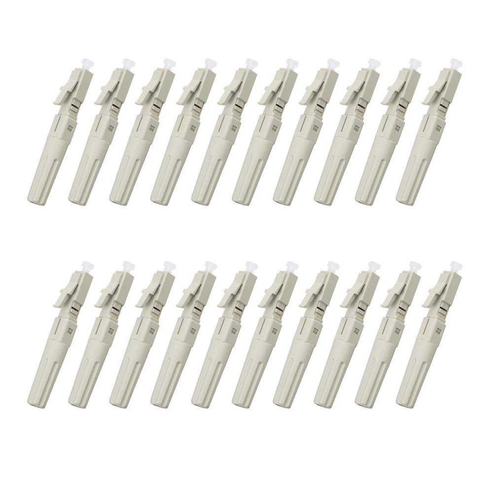 fyboptwu - 20 PCS LC Mutilmode Fiber Optic Quick Assembly Connector Fiber Optic Fast Connectors 50/125 Mechanical Connectors Adapter for 0.9/2.0/3.0/2.0 * 3.0mm Multimode Fiber Cable