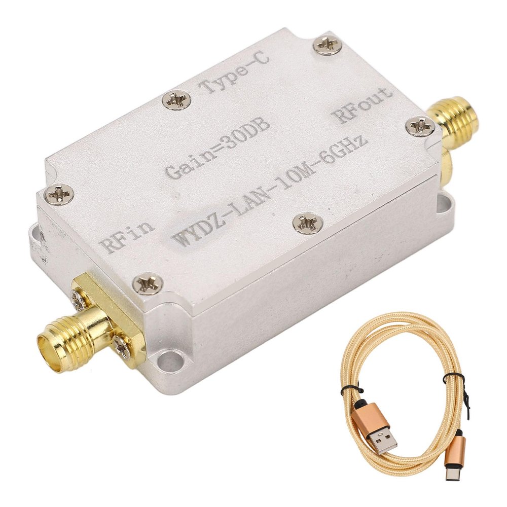 RF Amplifier Module, WideBand LNA 10M6Ghz High Gain SMA Female Connector for Radio
