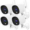 4-Pack 2K Wireless Outdoor Security Camera  3MP IP66 Waterproof Camera with Night Vision, Motion Detection, Cloud Storage, Alexa & Google Assistant Compatible view 1