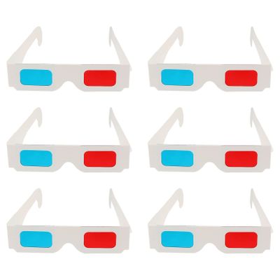Uonlytech 100pcs Cardboard Glasses for Movies and Games Anaglyph Eyewear for for Birthdays and Festivals Enjoy Spectacular Visual