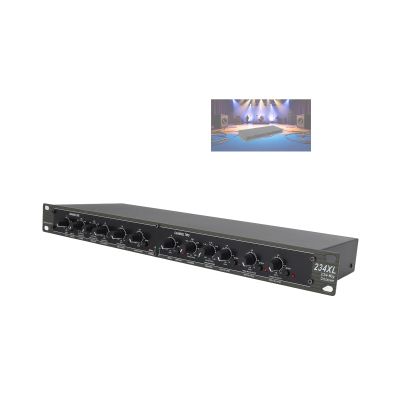 FAUOSWUK 234XL Crossover Professional 234XL Electric Crossover, Stereo 2/3 Way Mono 4 Way Crossover Multifunction Stereo Crossover Audio Crossover for Stage Performance