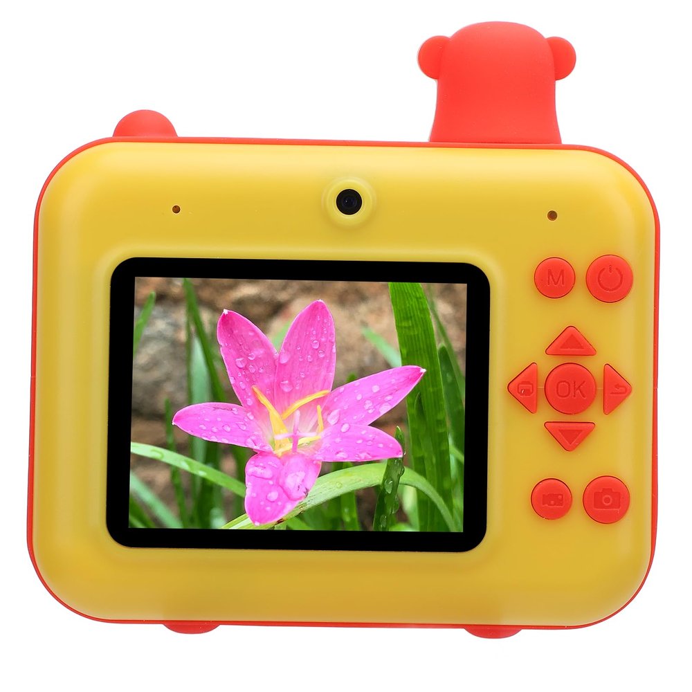 Instant Film Camera, 1080P 8MP Dual HD Cameras, 2.4inch Screen MP3 Player for Birthdays, Festivals, and Special Occasions with Educational and Interactive Features (Yellow)