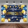 20X10ft Thank You Banner Photo Backdrop We Appreciate You Photography Background, Medical Assistant Decorations Employee Backdrops Photo Booth Prop Wall Decor Tablecloth view 1