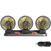 Car Fan 360 Degree Adjustable 3 Head Air Fan Automotive Electric Fan USB 5V/12V/24V Fan 2 Speeds Car Fan for Car view 1