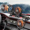 Car Fan 360 Degree Adjustable 3 Head Air Fan Automotive Electric Fan USB 5V/12V/24V Fan 2 Speeds Car Fan for Car view 4