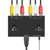 2 Port RCA to HDMI Converter, Dual AV to HDMI Converter, Plug and Play, for VCR DVD Player, TV and Projector view 3