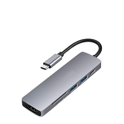 7-in-1 USB C to 4K HDMI Adapter PD Port HDTV Adapter Compatible with Samsung Galaxy S24/S23/S22 Ultra, Charger Port MicroSD Slot TV Video Hub Type-C Projector Converter