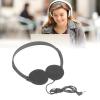 Alomejor ABS Wired On Ear Stereo Headset with Wires Wired Headset Wired Stereo Headphones 3.5mm Jack for School Library Airplane view 4