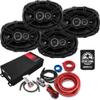 KICKER Speakers and Amp Package of 4 Items: 6"x9" DS Speakers with DS18 Class D 600W 4-Channel Amplifier and Complete 8AWG Wiring Kit view 1