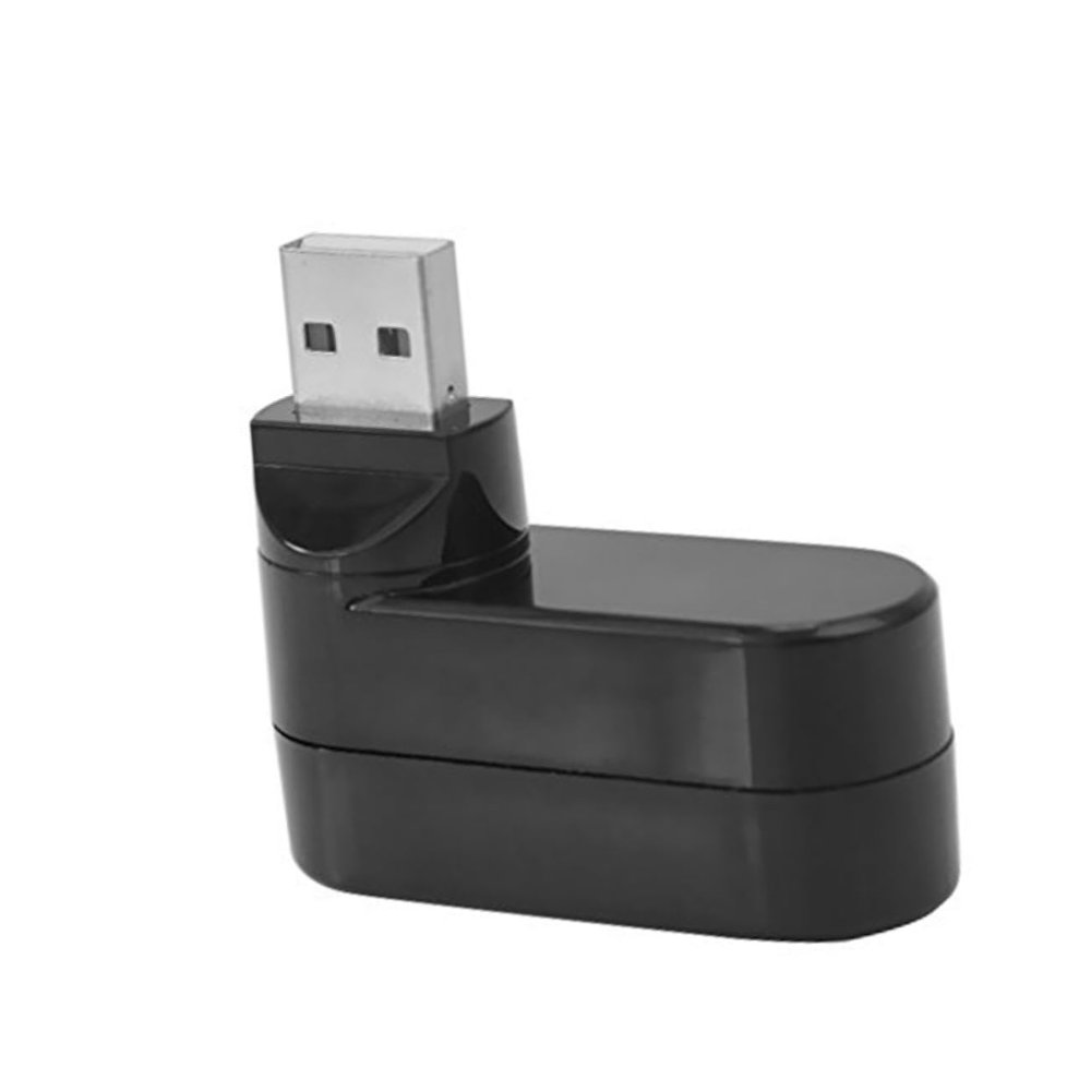 CIYODO Rotatable Port USB Hub Adapter for Pc and Laptop Compact USB Splitter Cable with High Data Transfer for Multiple Device Connections Black