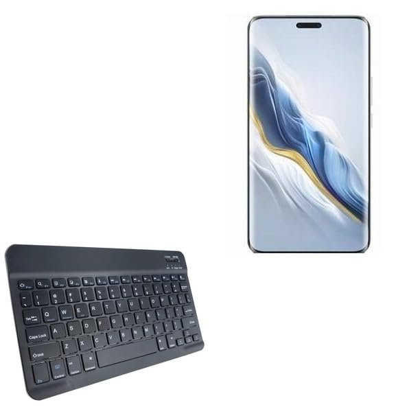 BoxWave Keyboard Compatible with Honor Magic7 Pro - SlimKeys Bluetooth Keyboard, Portable Thin with Chiclet-Style Keys - Jet Black