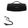 BoxWave Cable Compatible with Tronsmart Mirtune S100 Portable Outdoor Speaker - AllCharge miniSync, Retractable, Portable USB Cable - Jet Black view 1