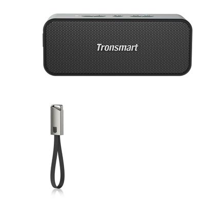 BoxWave Cable Compatible with Tronsmart T2 Plus Upgraded Portable Outdoor Speaker - USB Type-C Keychain Charger, Key Ring USB Type-C to Type-A 8 in USB Cable - Jet Black