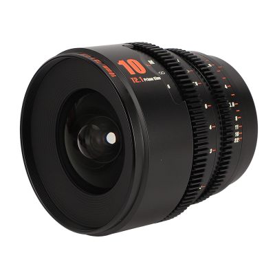 10mm T2.1 Cinema Lens, APS C 260 Degree Ultra Long Focus Large Aperture, Manual Focus Cine Lens for R RP R5 R6 R3, Cinema Lens with Half Frame, Optical Glass, 10mm Focal Length